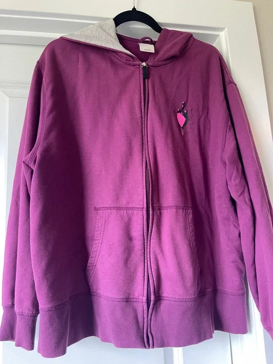 Disney Plum Zip Hoodie with Front Zipper - Picture 3 of 4